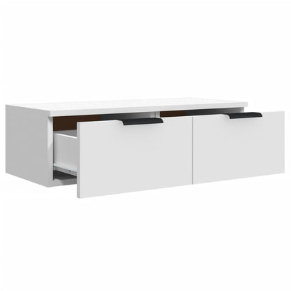 Wandkasten 2 St 68X30X20 Cm Bewerkt Hout Wit