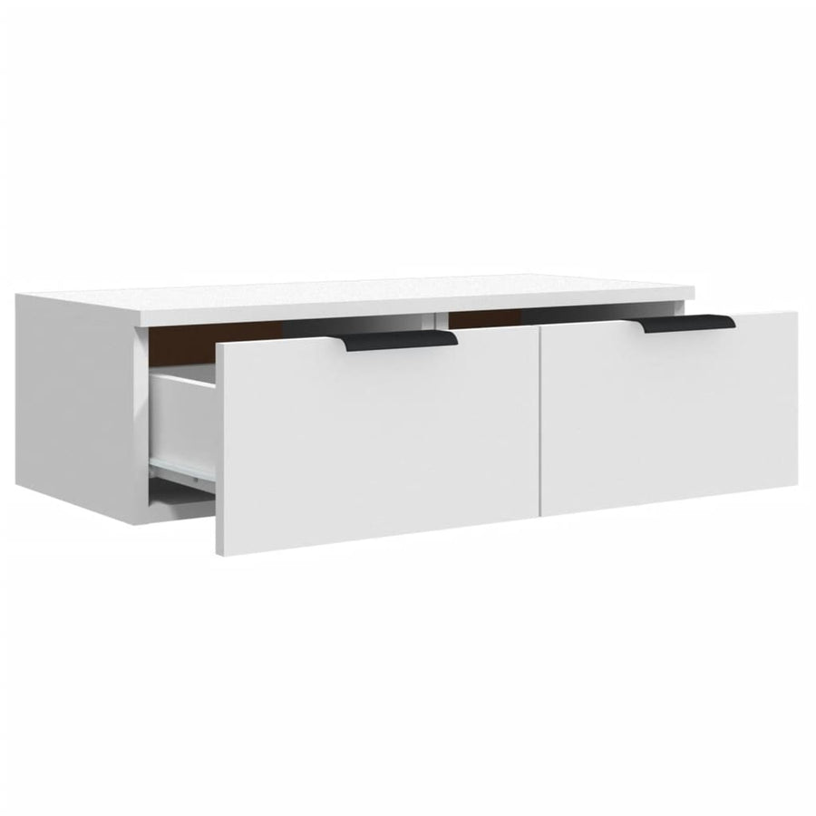Wandkasten 2 St 68X30X20 Cm Bewerkt Hout Wit