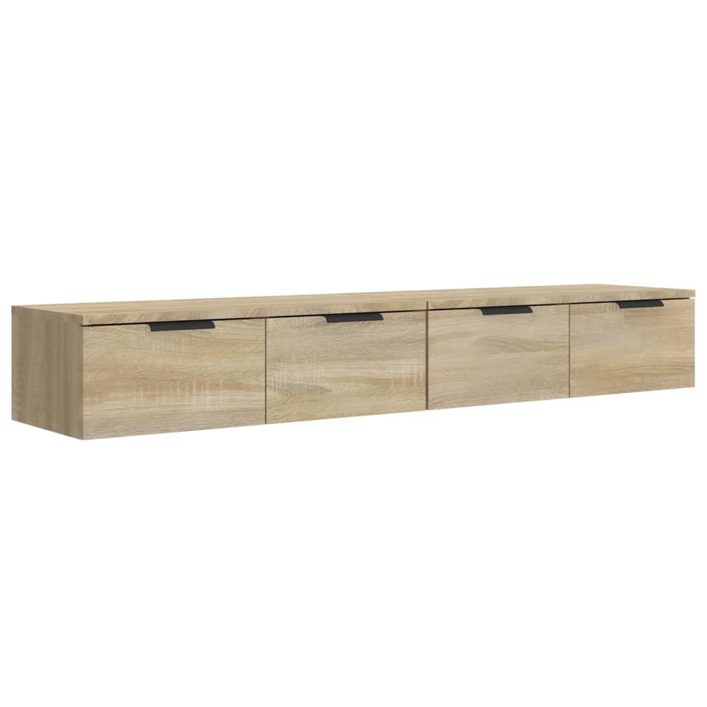 Wandkasten 2 St 68X30X20 Cm Bewerkt Hout Sonoma Eikenkleurig
