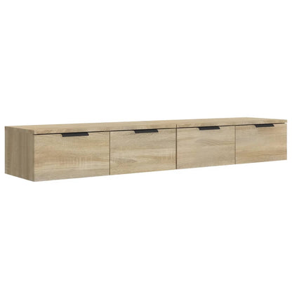 Wandkasten 2 St 68X30X20 Cm Bewerkt Hout Sonoma Eikenkleurig
