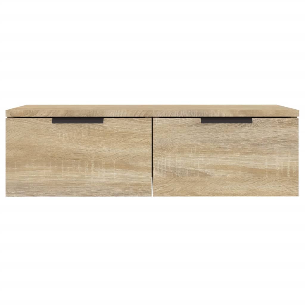 Wandkasten 2 St 68X30X20 Cm Bewerkt Hout Sonoma Eikenkleurig