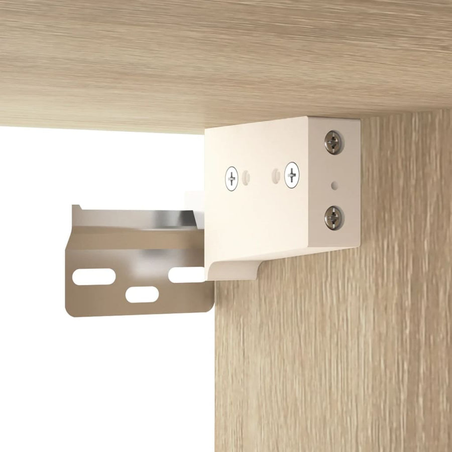 Wandkasten 2 St 68X30X20 Cm Bewerkt Hout Sonoma Eikenkleurig