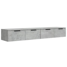 Wandkasten 2 St 68X30X20 Cm Bewerkt Hout Betongrijs