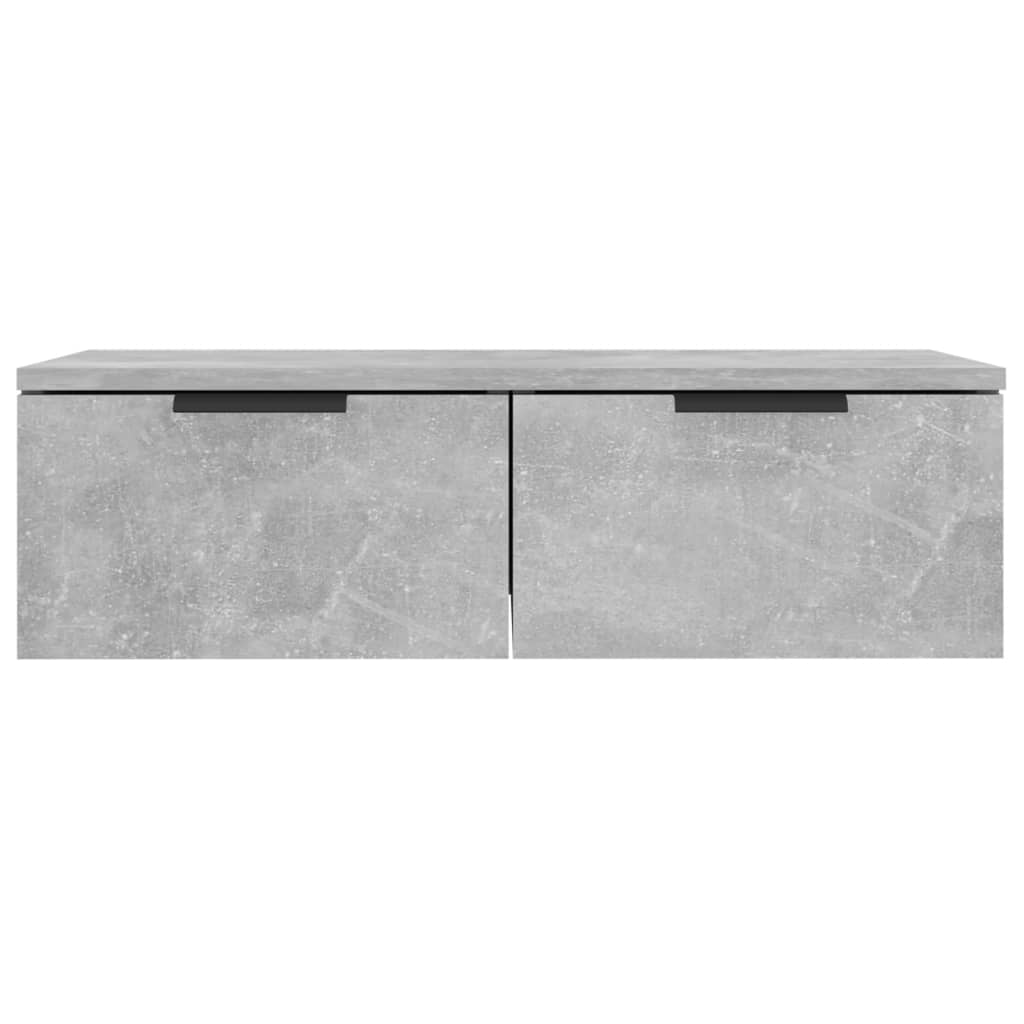 Wandkasten 2 St 68X30X20 Cm Bewerkt Hout Betongrijs