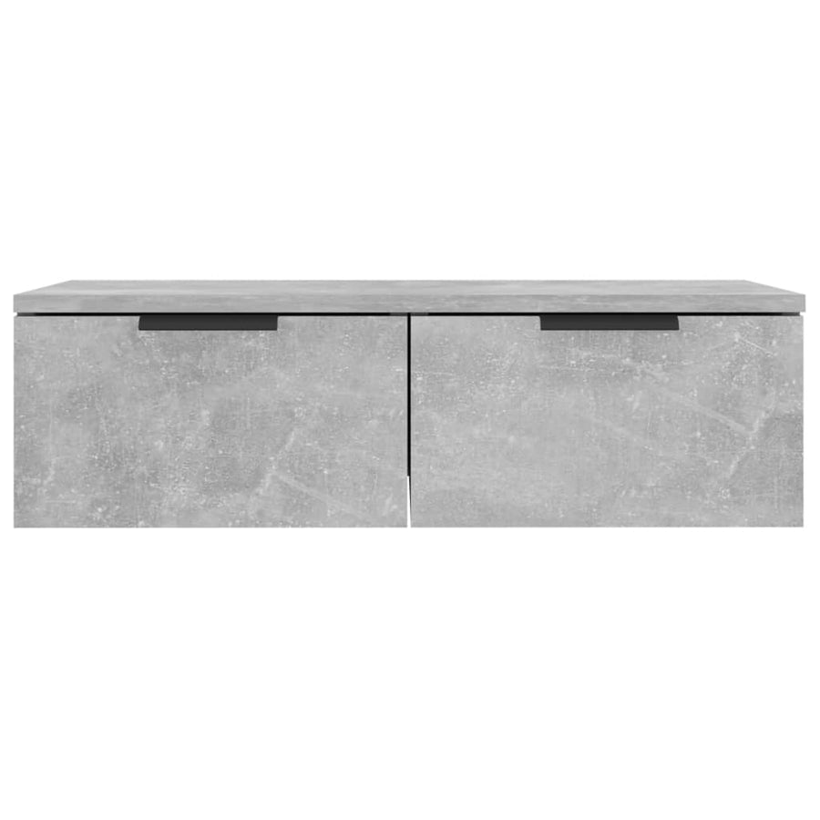Wandkasten 2 St 68X30X20 Cm Bewerkt Hout Betongrijs