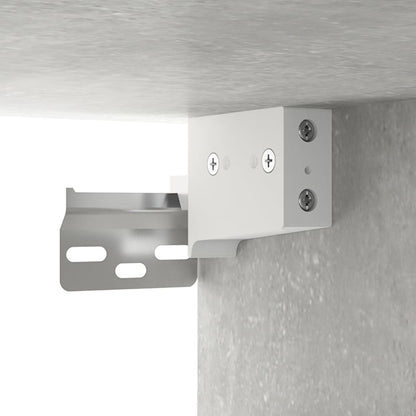 Wandkasten 2 St 68X30X20 Cm Bewerkt Hout Betongrijs