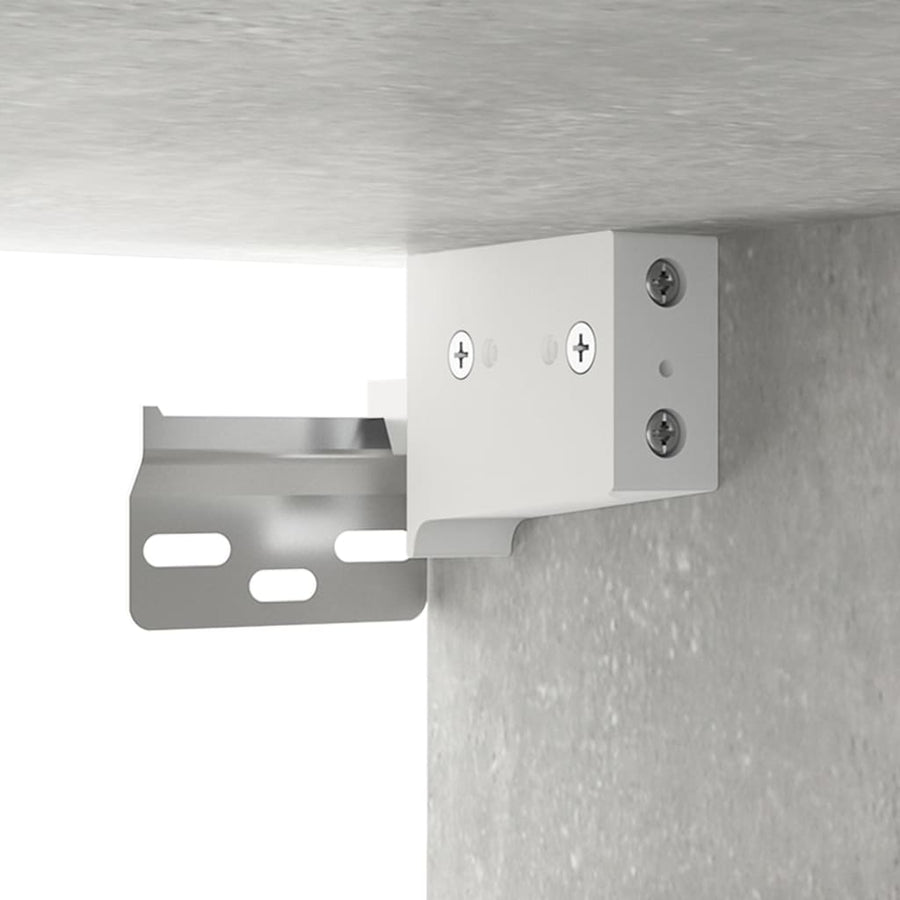 Wandkasten 2 St 68X30X20 Cm Bewerkt Hout Betongrijs