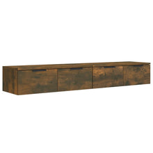 Wandkasten 68X30X0 Cm Bewerkt Hout Kleurig 2 Gerookt eiken