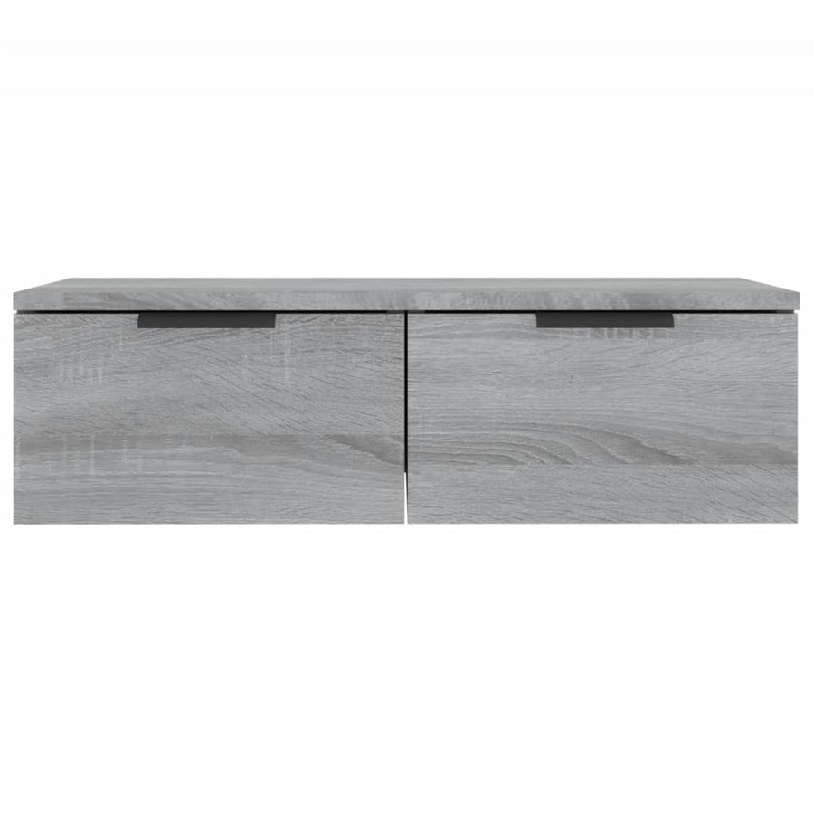 Wandkasten 2 St 68X30X20 Cm Bewerkt Hout Grijs Sonoma Eiken