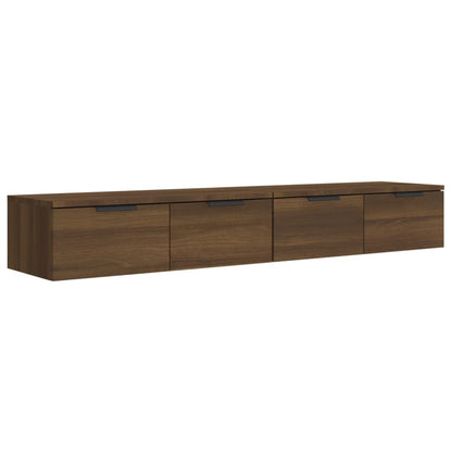 Wandkasten 2 St 68X30X20 Cm Bewerkt Hout Bruineikenkleurig