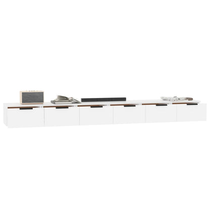 Wandkasten 2 St 102X30X20 Cm Bewerkt Hout Wit