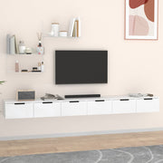 Wandkasten 2 st 102x30x20 cm wit bewerkt hout