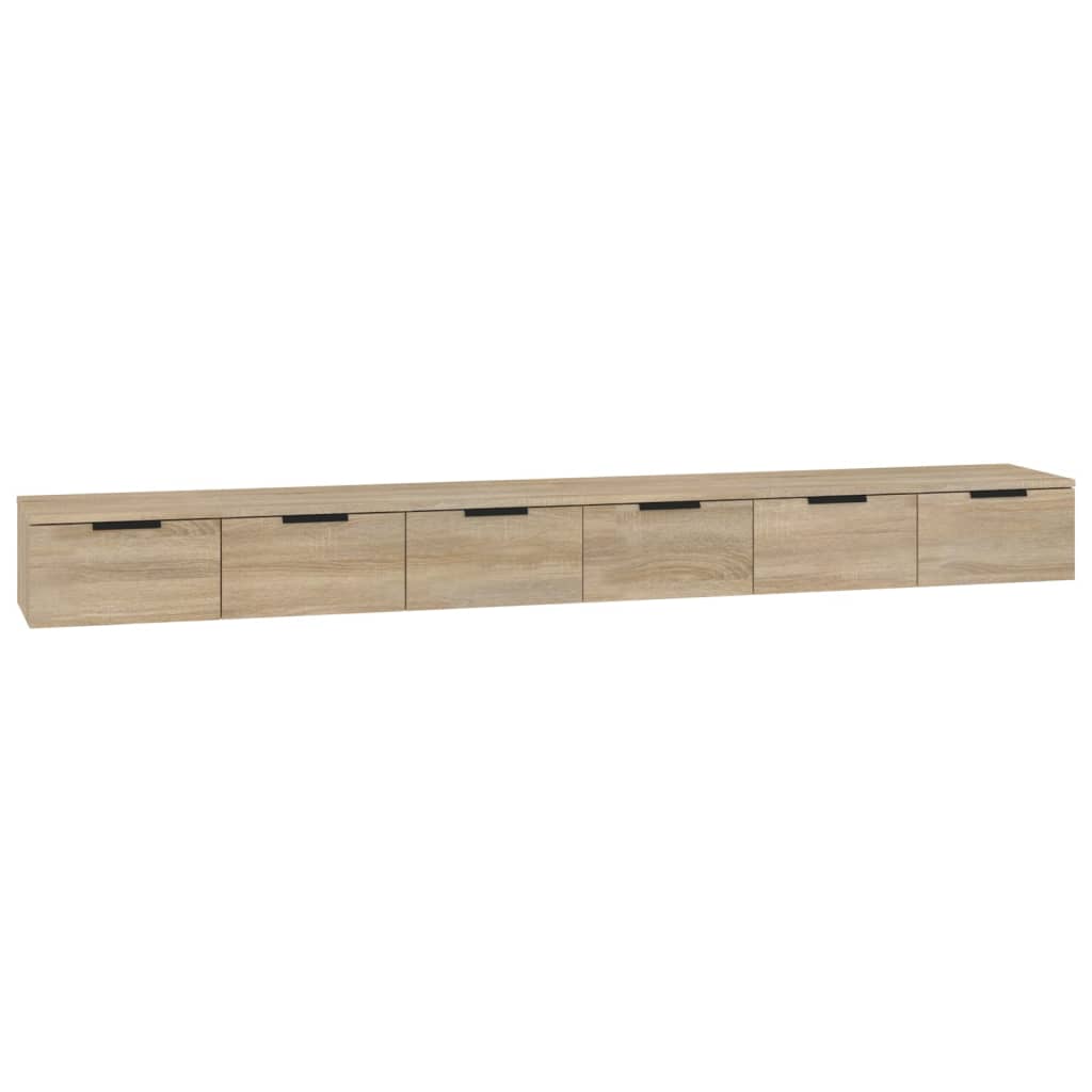 Wandkasten 2 St 102X30X20 Cm Bewerkt Hout Sonoma Eikenkleurig
