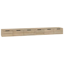Wandkasten 2 St 102X30X20 Cm Bewerkt Hout Sonoma Eikenkleurig