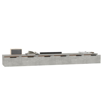 Wandkasten 2 St 102X30X20 Cm Bewerkt Hout Betongrijs