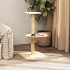 Kattenmeubel met krabpaal 74 cm crème