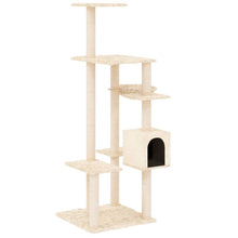 Kattenmeubel Met Sisal Krabpalen 142 Cm Kleurig Crème