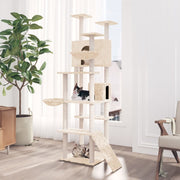 Kattenmeubel 191 cm crèmekleurig sisal