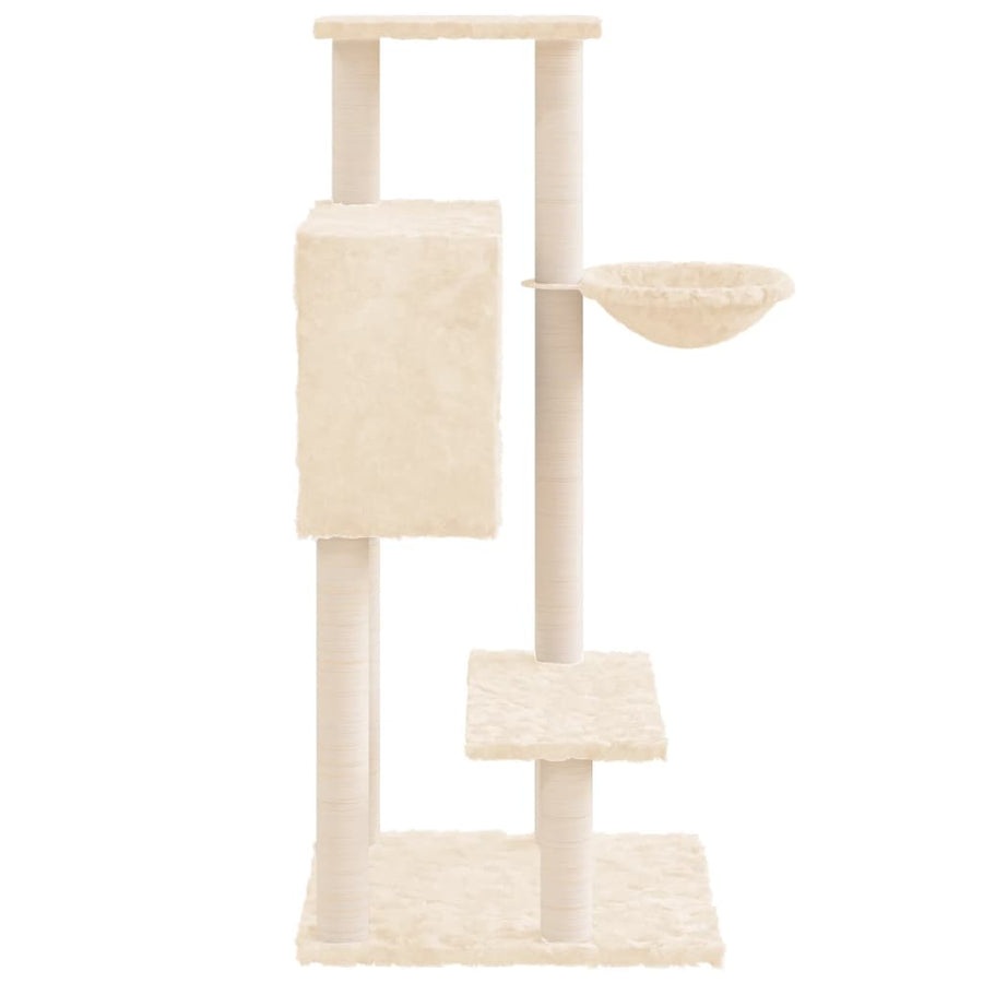 Kattenmeubel Met Sisal Krabpalen 108,5 Cm Kleurig Crème