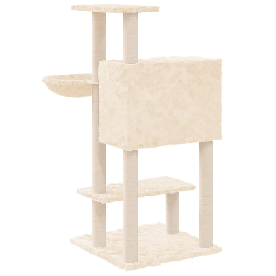 Kattenmeubel Met Sisal Krabpalen 108,5 Cm Kleurig Crème