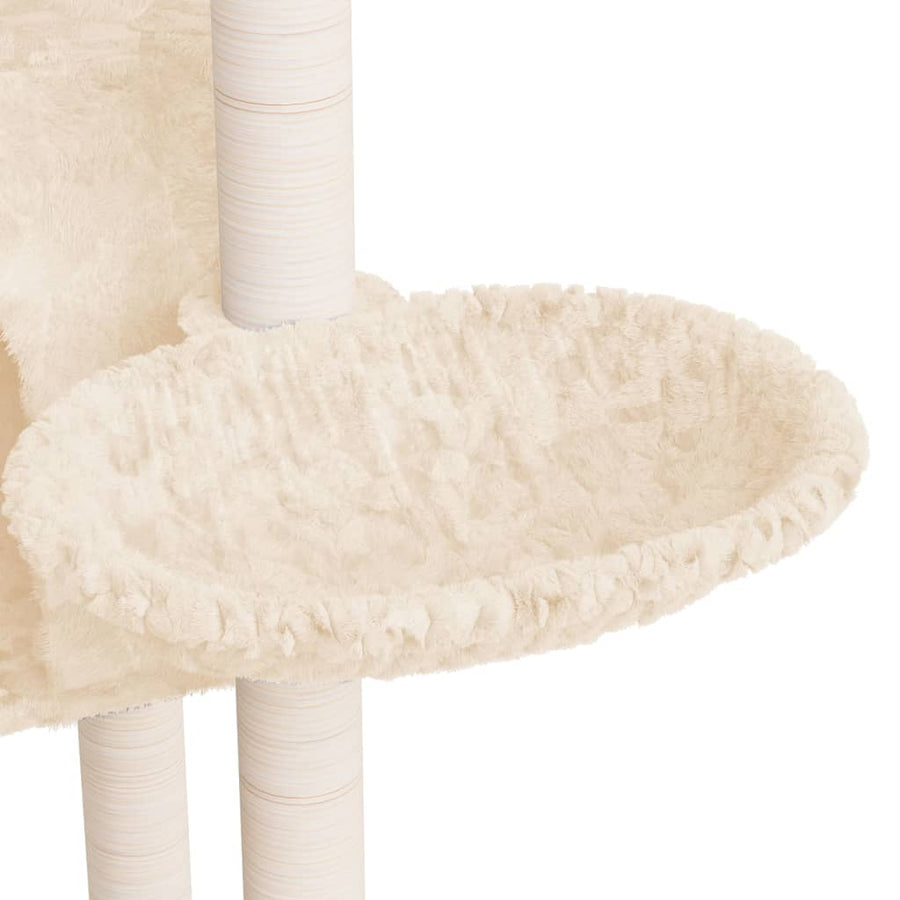 Kattenmeubel Met Sisal Krabpalen 108,5 Cm Kleurig Crème