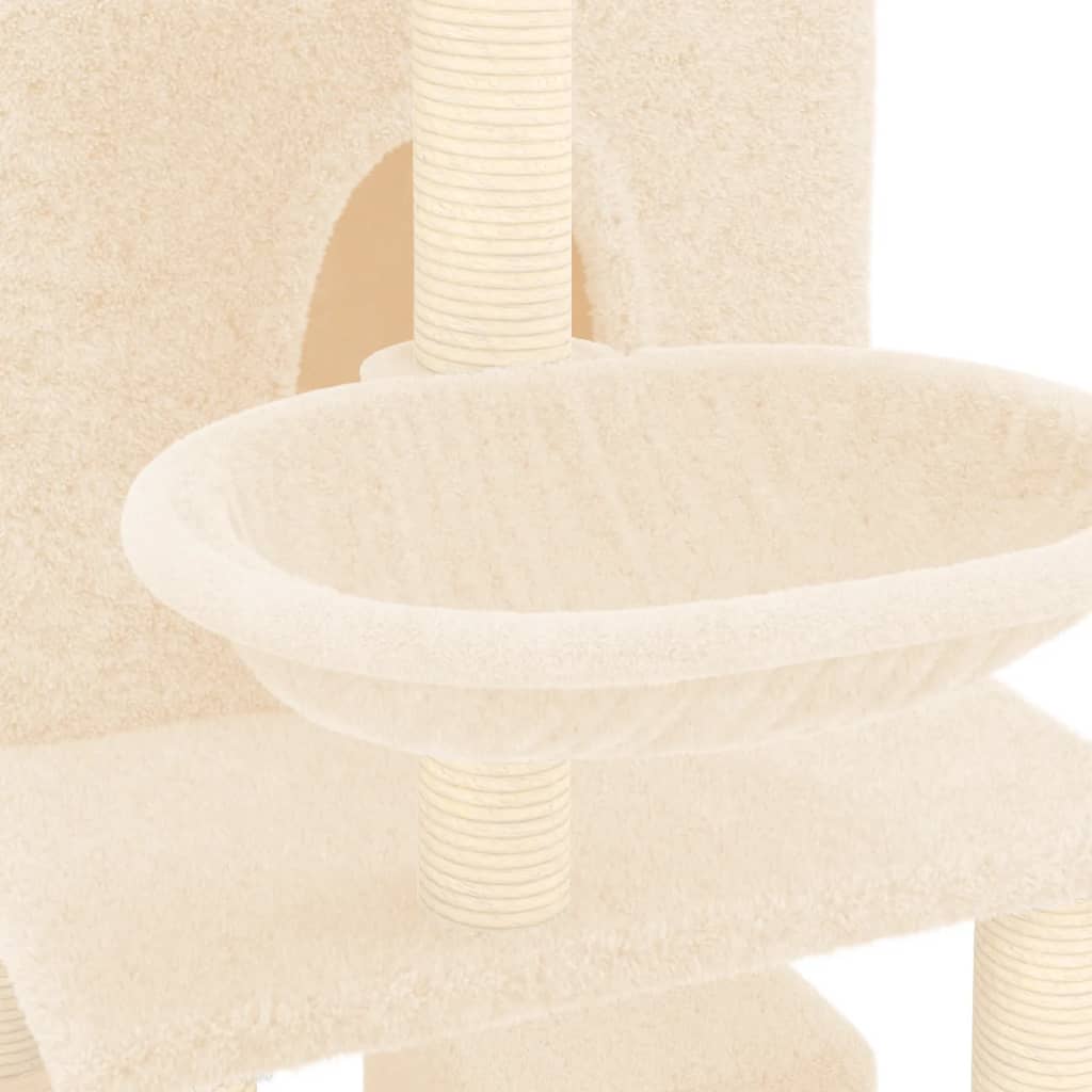 Kattenmeubel Met Sisal Krabpalen 180 Cm Kleurig Crème