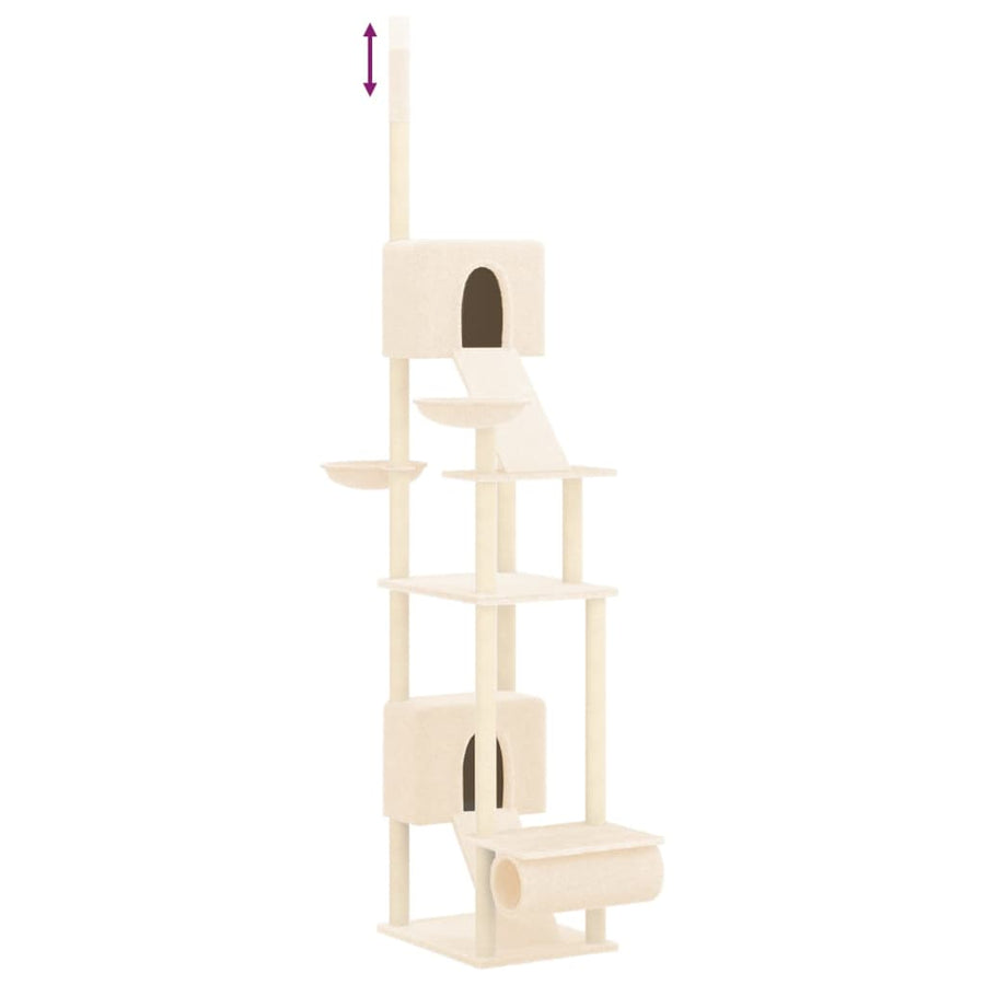 Kattenmeubel Vloer Tot Plafond 277-303 Cm Kleurig Crème