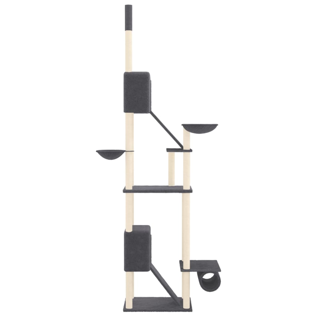 Kattenmeubel Vloer Tot Plafond 277-303 Cm Donkergrijs