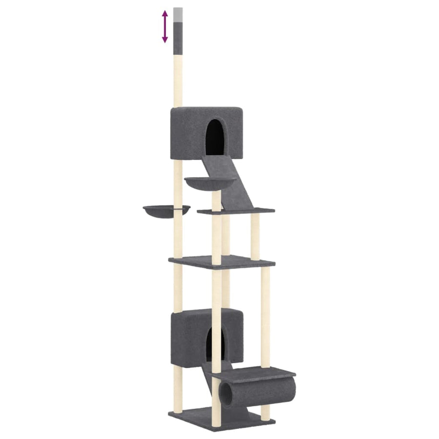 Kattenmeubel Vloer Tot Plafond 277-303 Cm Donkergrijs