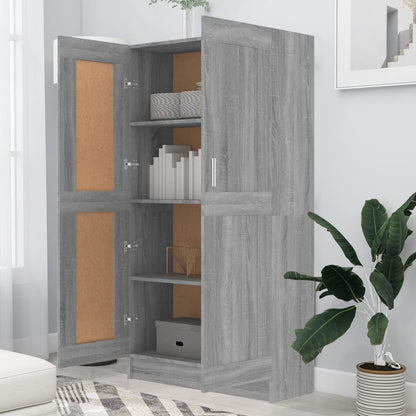 Boekenkast 82,5X30,5X50 Cm Bewerkt Hout Eiken 82.5 x 30.5 x 150 cm Grijs sonoma