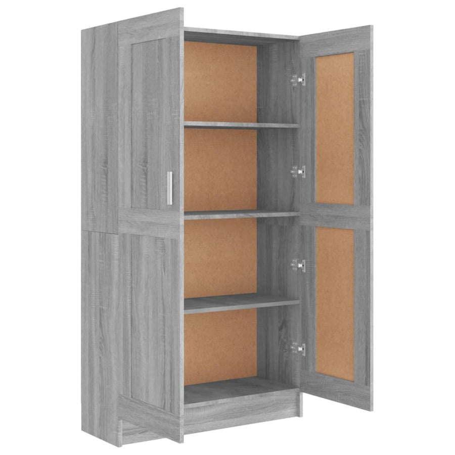 Boekenkast 82,5X30,5X50 Cm Bewerkt Hout Eiken 82.5 x 30.5 x 150 cm Grijs sonoma