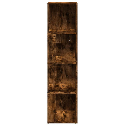 Hoekkast 33x33x132 cm bewerkt hout gerookt eikenkleurig 33 x 33 x 132 cm Gerookt eiken