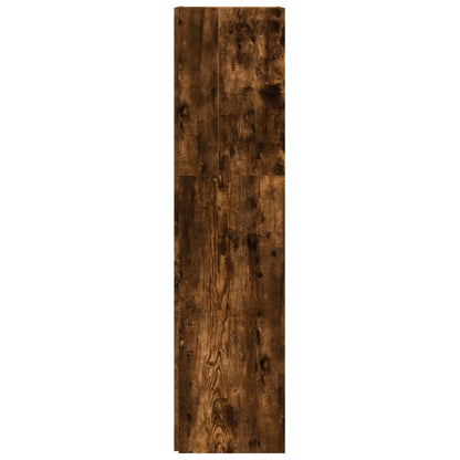 Hoekkast 33x33x132 cm bewerkt hout gerookt eikenkleurig 33 x 33 x 132 cm Gerookt eiken