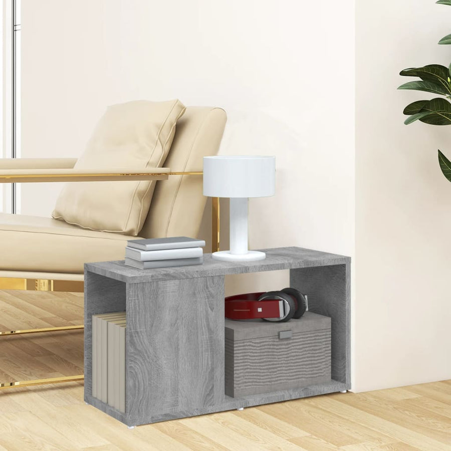 Tv-Meubel 60X24X32 Cm Bewerkt Hout Eikenkleurig Grijs sonoma