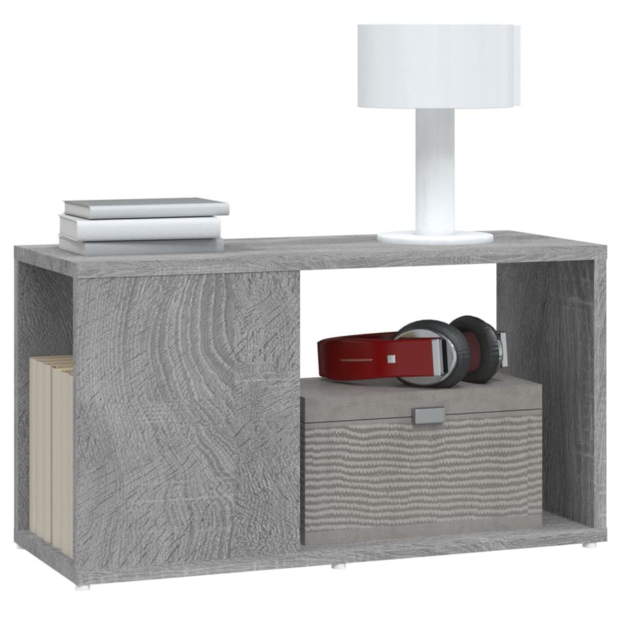 Tv-Meubel 60X24X32 Cm Bewerkt Hout Eikenkleurig Grijs sonoma