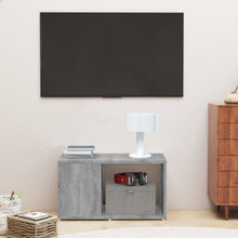 Tv-Meubel 60X24X32 Cm Bewerkt Hout Eikenkleurig Grijs sonoma