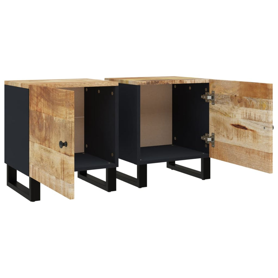 Nachtkastjes 2 St 40X33X46 Cm Massief Mangohout