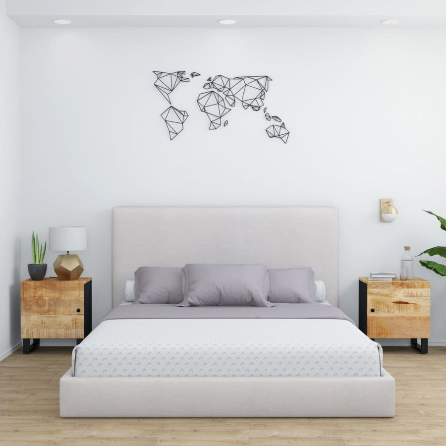 Nachtkastjes 2 St 40X33X46 Cm Massief Mangohout
