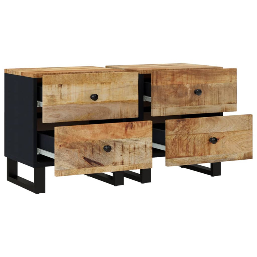 Nachtkastjes 40x33x46 cm 2 massief mangohout