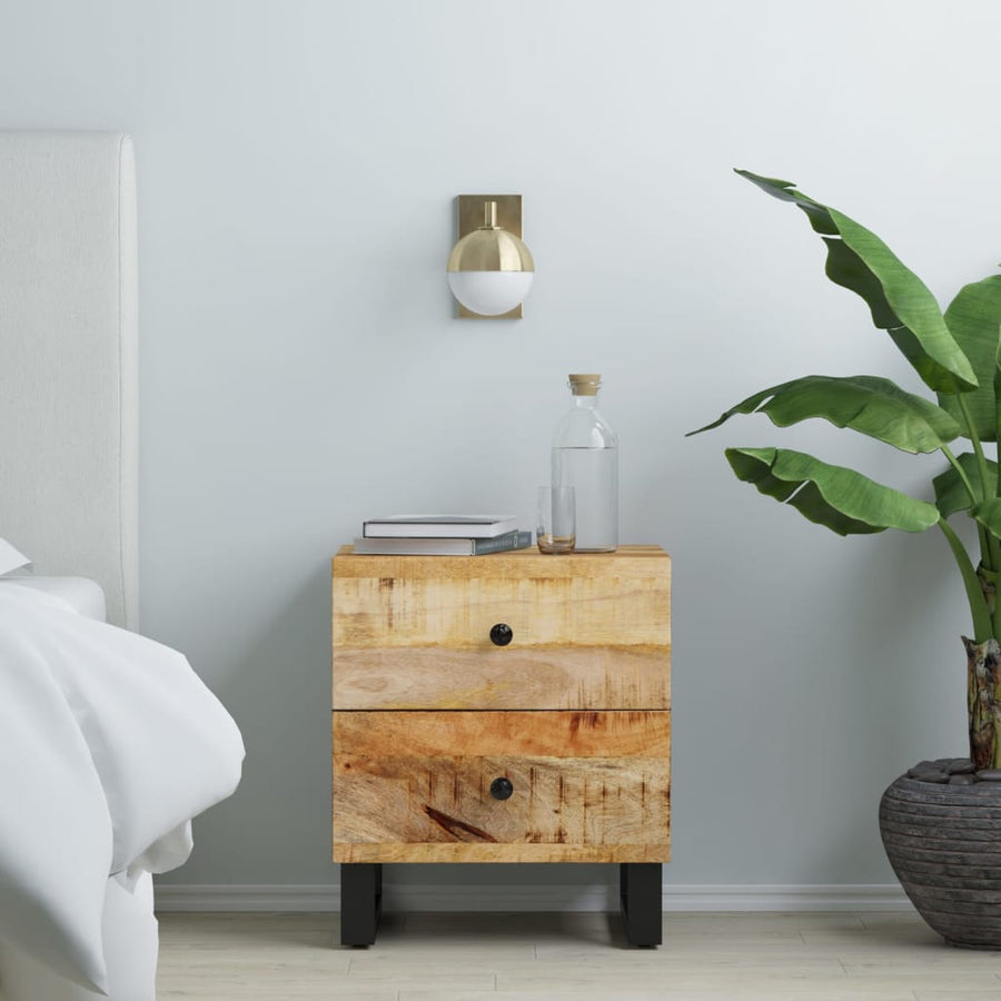 Nachtkastjes 40x33x46 cm 2 massief mangohout