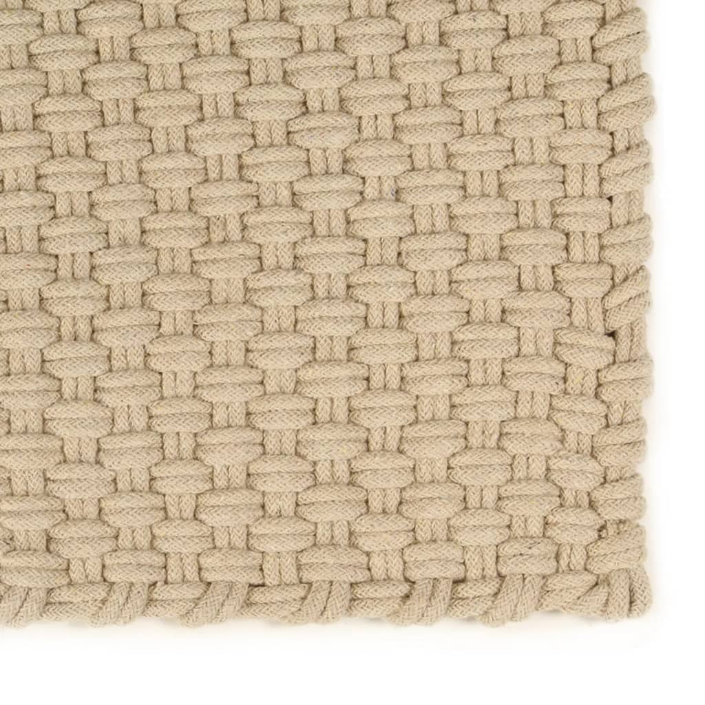 Vloerkleed Rechthoekig 120X180 Cm Katoen Naturel