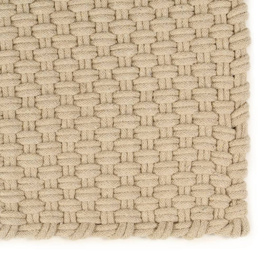 Vloerkleed Rechthoekig 160X230 Cm Katoen Naturel