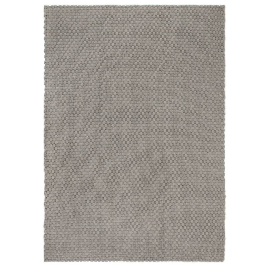 Vloerkleed Rechthoekig 160X230 Cm Katoen Grijs