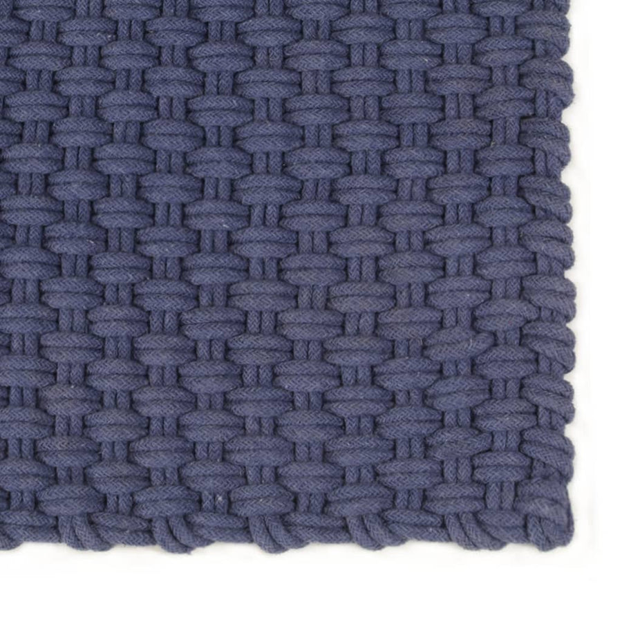 Vloerkleed Rechthoekig 160X230 Cm Katoen Marineblauw