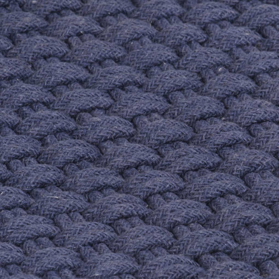 Vloerkleed Rechthoekig 160X230 Cm Katoen Marineblauw