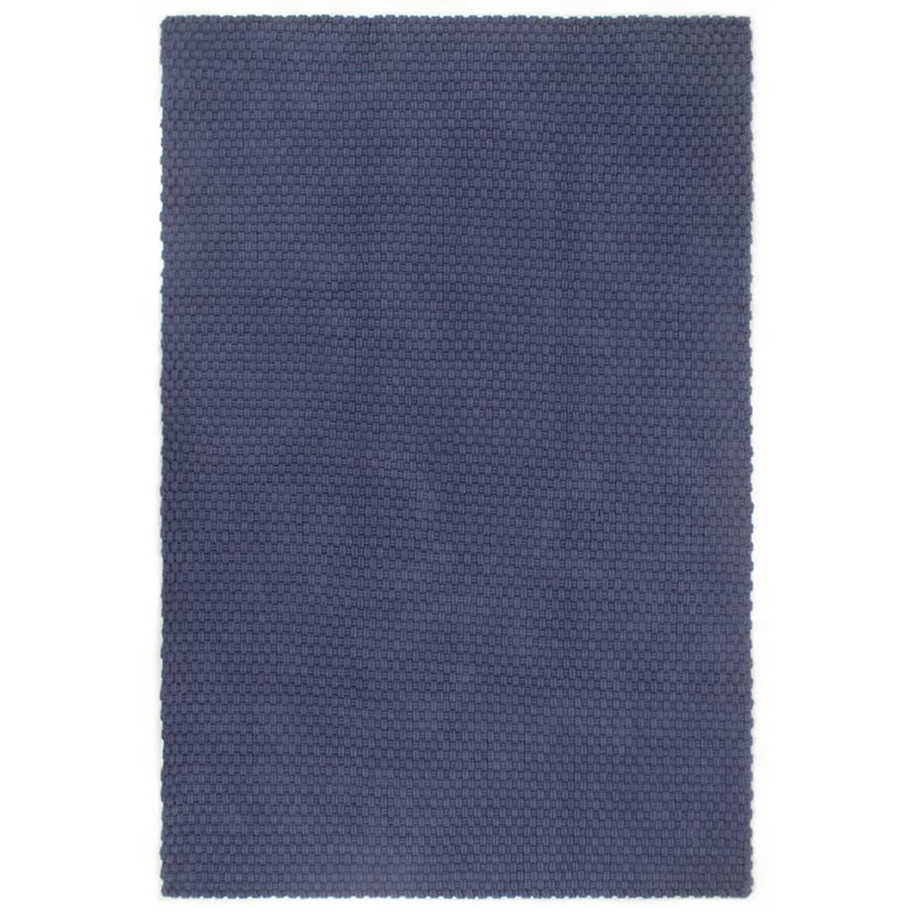 Vloerkleed Rechthoekig 180X250 Cm Katoen Marineblauw
