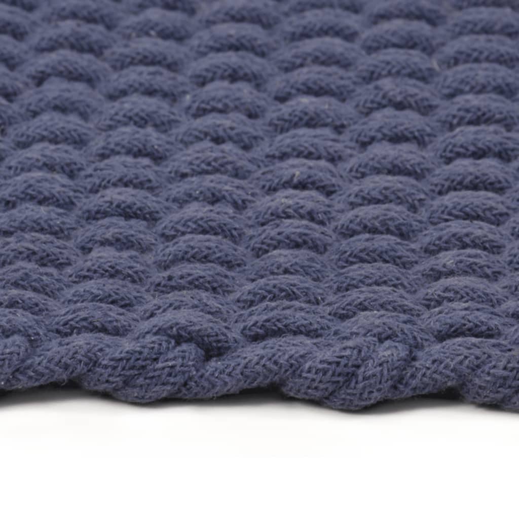 Vloerkleed Rechthoekig 180X250 Cm Katoen Marineblauw