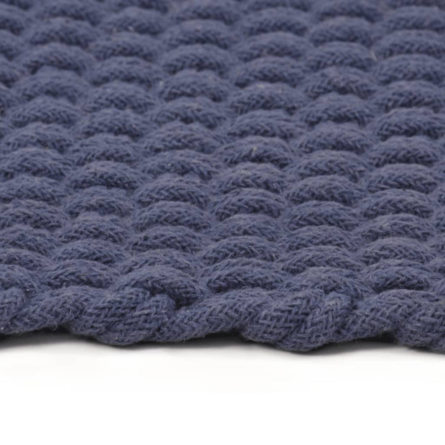 Vloerkleed Rechthoekig 180X250 Cm Katoen Marineblauw