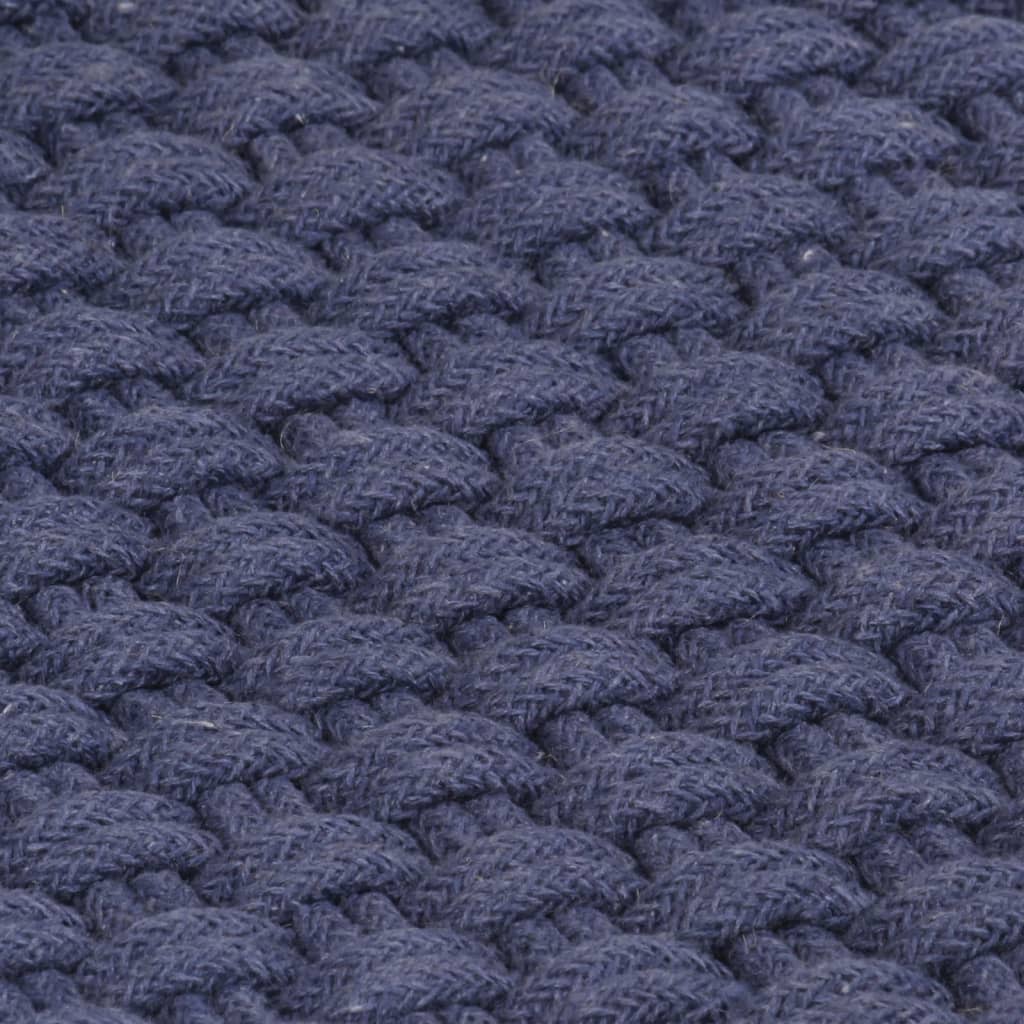 Vloerkleed Rechthoekig 180X250 Cm Katoen Marineblauw