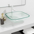 Sink 42X42X14 Cm Glass Transparent Clear